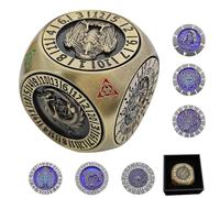 DND Spinner Dice, Unique 7-in-1 Metal DND Dice Set, 3D Relief, RPG MTG Table Gamer Die Gifts, Shadow Mystery Box for Dungeons and Dragons (Ancient Bronze)