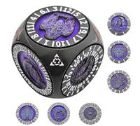 DND Spinner Dice, Unique 7-in-1 Metal DND Dice Set, 3D Relief, RPG MTG Table Gamer Die Gifts, Shadow Mystery Box for Dungeons and Dragons (Black Purple)