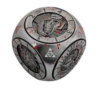 DND Spinner Dice, Unique 7-in-1 Metal DND Dice Set, 3D Relief, RPG MTG Table Gamer Die Gifts, Shadow Mystery Box for Dungeons and Dragons (Bloodstain)
