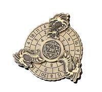 DND Spinning Dice Fidegt, Metallic Roulette Dice Wheel, Spinner Dice for RPG Role Playing Games, Tabletop Board Game Accessories for Gamers (Model 15)