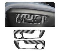 DNDJJM Compatible With BMW 5 Series 24 G60 Front Seat Adjustment Panel Trim Cover Real Carbon Fiber Anti-Scratch Protective Sticker