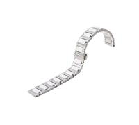 DNDJJM Compatible With C02 Ceramic 20mm watch strap 306L steel 22mm watch band Watchbands(Silver and white,16mm)