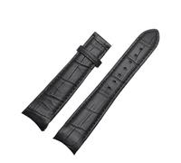 DNDJJM Compatible With Citizen Leather Watch Strap BL8001 BL8001-01A BL8003-05A BL9002 BL9007 9000 Belt Curved End Watchband(Black-no clasp,21mm)