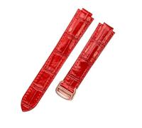 DNDJJM Leather Watch Strap Compatible With Cartier Blue Balloon Strap Wsbb0025 Cross W6920085 Men's And Women's Cowhide Accessories(Red-RS-Z4,8x16mm)