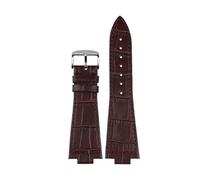 DNDJJM Leather Watch Strap Compatible With Tissot PRX Super Player Series T137.410 T137.407 40MM Dial Men's Watchbands Watch Accessories(Brown silver A)