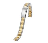 DNDJJM Men's And Women's Stainless Steel Strap Compatible With Armani Dw Compatible With Longines Ladies Watchband 10 12 14 16 18 19 20 22MM(Silver-gold,12mm)