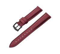 DNDJJM Sailcloth Watch Strap 18/19/20/22mm Quick Release Leather Band Bracelet Compatible With Omega Compatible With Cartier Belt Men(Red-Black Buckle,19mm)