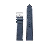 DNDJJM Universal Leather Strap Compatible With Cartier London Solo Women Men Cowhide Quick Release Band Watch Accessories 18 20mm 22mm(Royal blue white,22mm)
