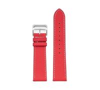 DNDJJM Universal Leather Strap Compatible With Cartier London Solo Women Men Cowhide Quick Release Band Watch Accessories 18 20mm 22mm(Red white,18mm)