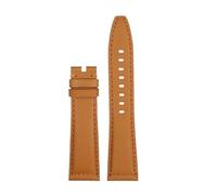 DNDJJM Watchband Compatible With Longines Pioneer Five Star Admiral Series Leather Watchstrap Men's Comcas L3.810/L3.811 Cowhide Bracelet(Khaki no buckle,21mm)