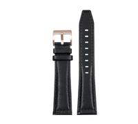 DNDJJM Watchband Compatible With Longines Pioneer Five Star Admiral Series Leather Watchstrap Men's Comcas L3.810/L3.811 Cowhide Bracelet(Black rose A,22mm)