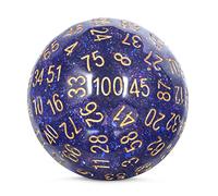 DNDND Galaxy Purple Resin D100 Dice 100 Sided Dice with Translucent Organza Bag for DND Dungeon and Dragons