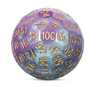 DNDND Mixed Colors Resin D100 Dice 100 Sided Dice with Translucent Organza Bag for DND Dungeon and Dragons