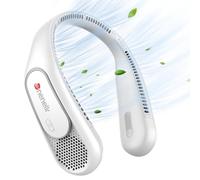 Dnenellr Bladeless Neck Fan, 3 Speeds 360° Cooling USB Rechargeable, Wearable Hands-Free Personal Fan for Travel, Sports, Outdoors, Summer Gifts for Women Men Kids