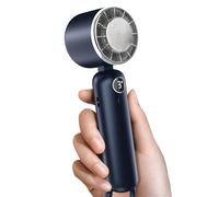 Dnenellr Handheld Fan, Portable Mini Fan 2025 Model with 5000mAh Rechargeable Battery, LED Display, 3-Speed Turbo Cooling, USB Personal Fan for Travel, Camping, Indoor & Outdoor, Blue