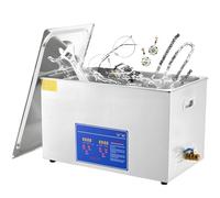 DNEPEI 15L Heated Ultrasonic Cleaner, Professional Ultrasonic Cleaning Machine with Digital Timer & Stainless Steel Tank, 40kHz Sonic Cleaner for Jewelry, Glasses, Watches, Circuit Boards 6.5L