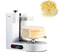 DNEPEI Automatic Cake Turntable Icing Machine Cake Baking Supplies, Birthday Cake Cream Smooth Coating Machine Suitable for 4 to 12 inch cakes White
