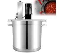 DNEPEI Automatic Food Mixer Pot Stirrer Mixer,Commercial Automatic Food Mixer,Three-Layer Composite Barrel Bottom,for Making Jam, Sauce, Filling,Hot Pot Seasoning Bottom 20L