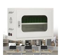 DNEPEI Cell Phone Charging Stations,12/20/30/40/50/60-Slots Mobile Phone Charging Cabinet,Equipped with leakage protection switch, Secure Lock, Silver,for Office Classroom 20slots