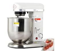 DNEPEI Commercial Stand Mixer 5L 7L 10L, Electric Food Mixer with Stainless Steel Bowl, 3-Speed Multifunctional Dough Kneading & Cake Mixing Machine for Grain Product Making 5L-110vWhite