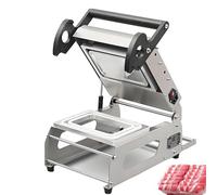 DNEPEI Manual Food Container Tray Sealer, Commercial Grade Hand Press Heat Sealing Machine for Steak & Cooked Foods with Film Holder,7-8 Seals/Min