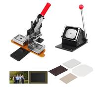 DNEPEI Photo Magnet Making Machine,DIY Button Badge Press Maker Kit,Includes Press + Paper Cutter + 100-Piece Supplies, Compatible with Acrylic & Cardboard Cardboard-3.1 * 2in/8 * 5.3cm