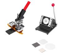 DNEPEI Photo Magnet Making Machine,DIY Button Badge Press Maker Kit,Includes Press + Paper Cutter + 100-Piece Supplies, Compatible with Acrylic & Cardboard Cardboard-2.5 * 2.5in/6.35 * 6.35cm