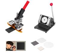 DNEPEI Square Fridge Magnets Badge Maker Machine,Photo Magnet Making Machine,with 1 Press Machine +1 Paper Cutter +100 Sets Consumables,Built with heavy-duty metal Cardboard-2 * 2in/5 * 5cm