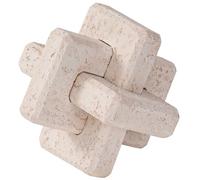 Dneuoir 3-Link Knot Resin Travertine Decor, Coffee Table Decor, Book Shelf Entry Table Decoration, Boho Decorative Objects, Aesthetic Accents for Modern Rustic Office Living Room Home Décor