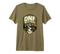 DNF with Pride Trail Running Race Badge Premium T-Shirt