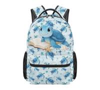 Dngkaoje Animal Turtle Children Backpack Kid Schoolbag Children Back to School Bag with Sea Turtle Print Large Capacity Bookbag with Front Pocket Little Boys Girls Casual Travel Rucksack