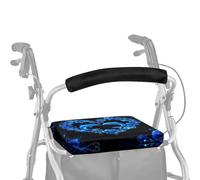 Dngkaoje Animals Dolphin Rollator Walker Seat Back Cover for Lady Neon Dolphin Walker Accessories for Folding Walker with Seat Handle Covers for Walkers Dust Cover for Seniors in Assisted Living