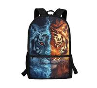 Dngkaoje Animals tiger Backpack Schoolbag for Teen Boy Girls Lightweight Flame Water Tiger Bookbag Big Capacity Day Pack animals Print High School Casual Daypack Middle School Backpack