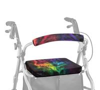 Dngkaoje Animals Wolf Walker Covers for Seat and Backrest Rollator Starry Night Print Walker Seat Cushions for Seniors Replacement Universal Walkers Accessories Comfy Dust Cover for Seniors
