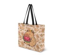 Dngkaoje Cute Capybara Shoulder Handbag for Women Reusable Grocery Bags Large Laundry Pouch Animals Capybara Portable Dirty Clothes Bag for Sport Yoga Girls Shopping Handbags with Inner Pocket