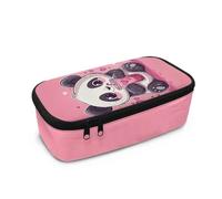 Dngkaoje Cute Panda Pencil Holder for Little Girls School Pencil Case Zipper Pen Box Kids Girls Big Capacity Stationery Storage Desk Pen Bag for School Office Desk Pen Bag Pencil Pouch