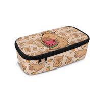 Dngkaoje Funny Capybara Pencil Case for Girls Toddler School Pen Bag Cute Capybara Pencil Holder Large Capacity Kids Children Pen Holder Pencil Box School Office Desk Supplies