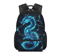 Dngkaoje Kid Backpack for Teens Boys Girls Animal Dragon Schoolbag Neon Dragon Children Backpack for Age 10-12 Big Capacity Bookbag with Smooth Zippers Casual Rucksack for Primary Middle School