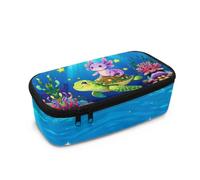 Dngkaoje Kids Pencil Case Little Girls Cute Axolotl Sea Turtle Pencil Box
