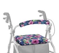 Dngkaoje Morning Glory Walker Seat Covers for Ladies Lightweight Rollator Walker with Seat Dust Cover for Seniors in Assisted Living Rollator Walkers with Seat Replacement Parts
