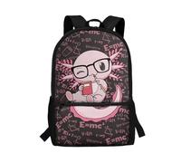 Dngkaoje Pink Axolotl Backpack for Girls Teens School Book Bag 8-10 Years Old Cute Axolotl Schoolbag Big Capacity Day Pack for Kindergarten Elementary School Casual Daypack for Hiking