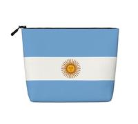 DngSer Argentine flag Fake Hemp Makeup Bag - Multi-functional Travel Toiletry Bag - Makeup Accessories, Daily Storage – On-the-go!, Black, One Size