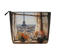 DngSer beautiful pylons in the distance Fake Hemp Makeup Bag - Multi-functional Travel Toiletry Bag - Makeup Accessories, Daily Storage - On-the-go!, Black, One Size
