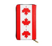 DngSer Canadian flag Print Leather Long Clutch Wallet â€“ Fashionable Women's Personalized Wallet with Card Holder, Coin Pocket