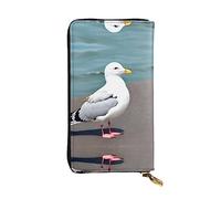 DngSer Cute seagull Print Leather Long Clutch Wallet â€“ Fashionable Women's Personalized Wallet with Card Holder, Coin Pocket