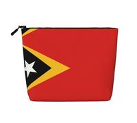 DngSer Democratic Republic of Timor-Leste Fake Hemp Makeup Bag - Multi-functional Travel Toiletry Bag - Makeup Accessories, Daily Storage - On-the-go!, Black, One Size