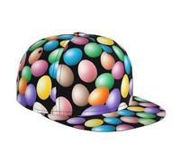 DngSer Fashion Breathable Easter Eggs Print Baseball Cap for Men and Women â€“ Adjustable, Perfect for Travel, Outdoor, Sports Black, Black, One size