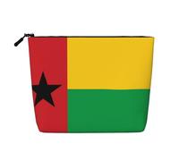 DngSer Flag of Guinea-Bissau Fake Hemp Makeup Bag - Multi-functional Travel Toiletry Bag - Makeup Accessories, Daily Storage â€“ On-the-go!, Black, One Size