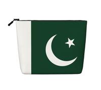 DngSer Flag of Pakistan Fake Hemp Makeup Bag - Multi-functional Travel Toiletry Bag - Makeup Accessories, Daily Storage â€“ On-the-go!, Black, One Size