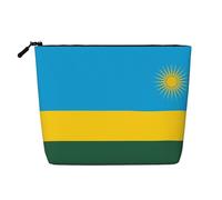 DngSer Flag of Rwanda Fake Hemp Makeup Bag - Multi-functional Travel Toiletry Bag - Makeup Accessories, Daily Storage â€“ On-the-go!, Black, One Size